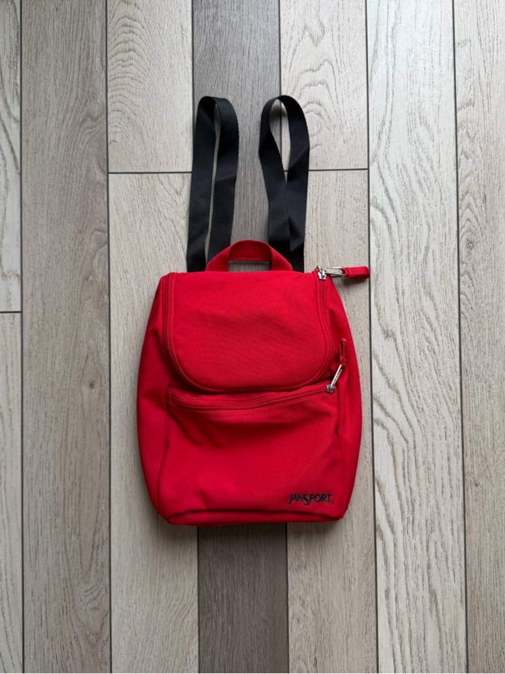 Y2K Jansport Red Mini Backpack with Black Straps